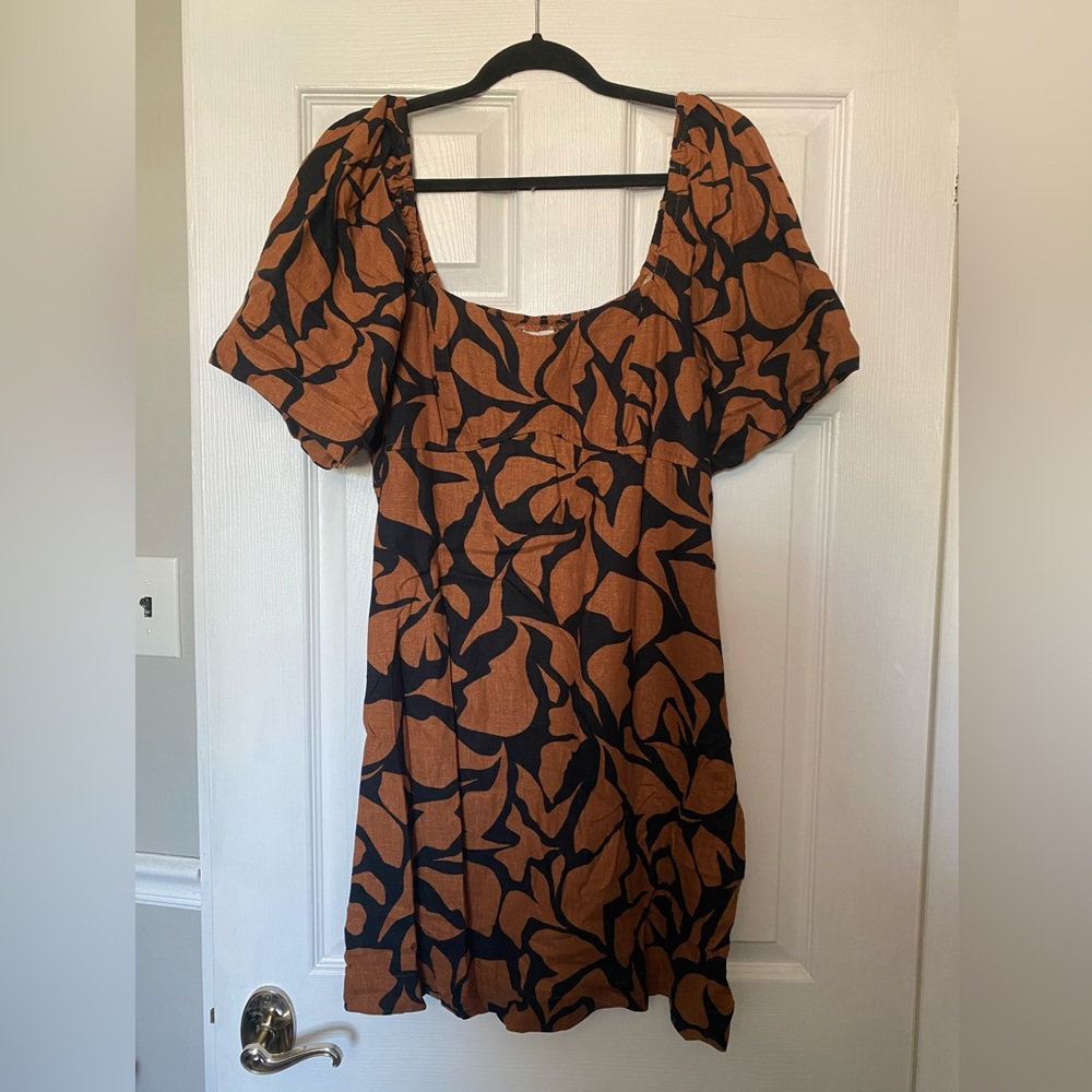 a new day Black and Brown Patterned Dress